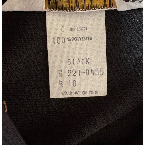 VINTAGE JCPENNEY LACE LONG SLEEVE NIGHTGOWN ROBE SHEER SIZE 10 BLACK ZIPPER - Picture 9 of 10